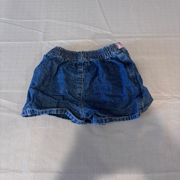 Cherokee Baby Denim Skirt Skort 3M Infant Girl Pink Floral Waist - Picture 5 of 5